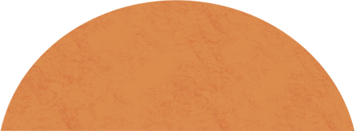 Une demi-sphère orange